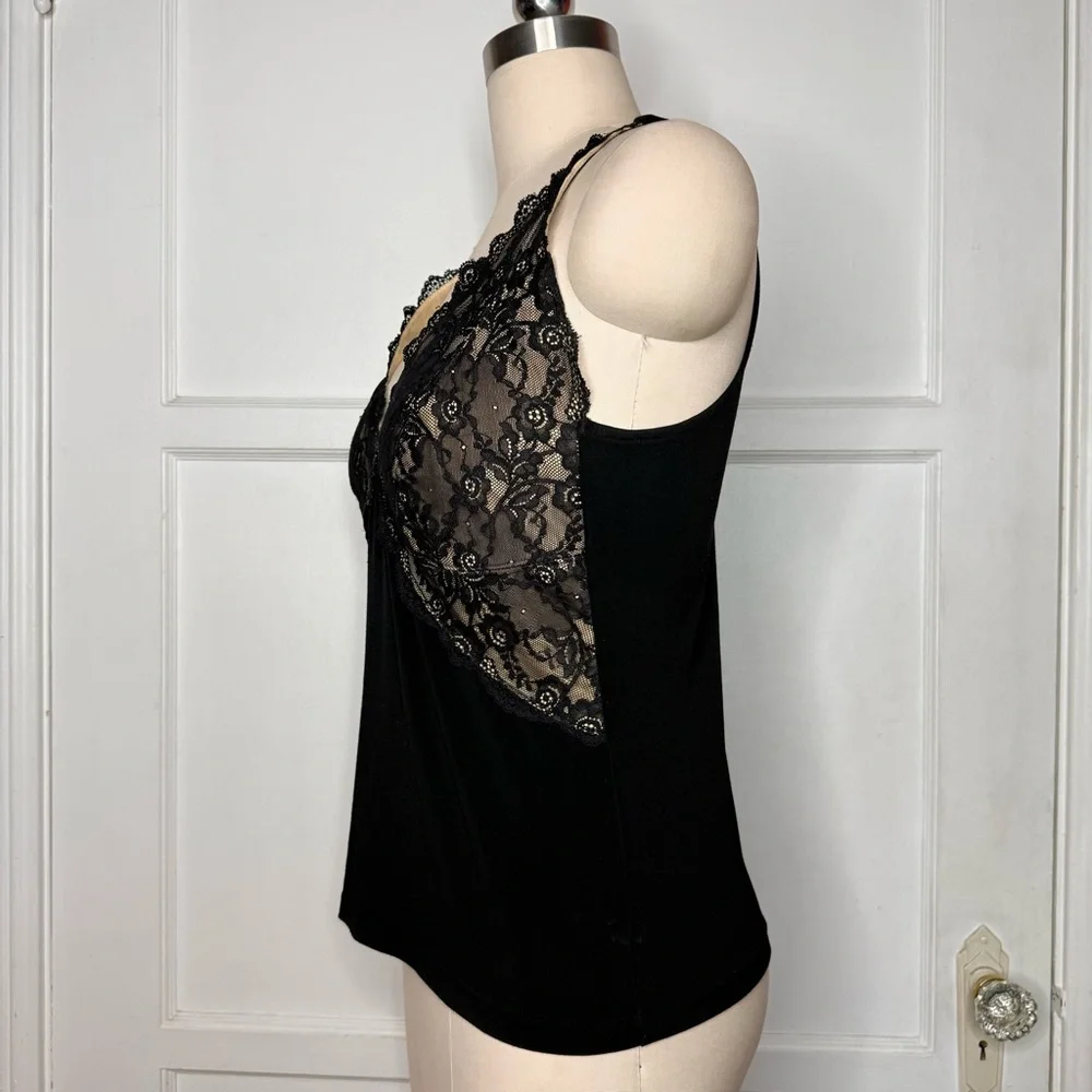 Express black lace overlay tank - Picture 3 of 5
